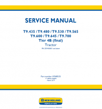 repair manual New Holland T9.435 - T9.700 Tier 4B (final) Tractors PDF Manual