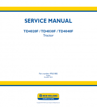 repair manual New Holland TD4020F/4030F/4040F Tractors PDF Service Manuals
