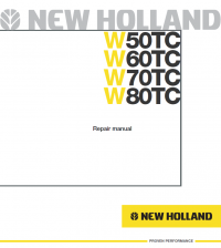repair manual New Holland Wheel Loaders W50/60/70/80TC Repair Manual PDF