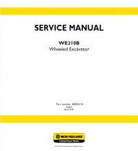 repair manual New Holland WE210B Wheeled Excavator PDF Service Manual