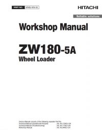 repair manual Hitachi Wheel Loader ZW180-5A Workshop Manual PDF