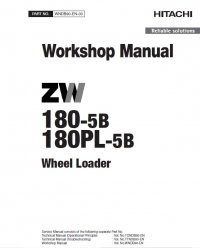 repair manual Hitachi Wheel Loader ZW180-5B, ZW180PL-5B Workshop Manual PDF