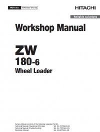 repair manual Hitachi Wheel Loader ZW180-6 Workshop Manual PDF