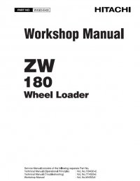 repair manual Hitachi Wheel Loader ZW180 Workshop Manual PDF