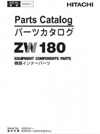 spare parts catalog Hitachi Wheel Loader ZW180 Equipment Components Parts Catalog PDF
