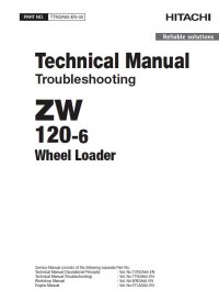 repair manual Hitachi Wheel Loader ZW120-6 Troubleshooting Technical Manual PDF