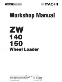 repair manual Hitachi Wheel Loader ZW140, ZW150 Workshop Manual PDF