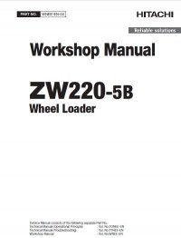 repair manual Hitachi Wheel Loader ZW220-5B Workshop Manual PDF