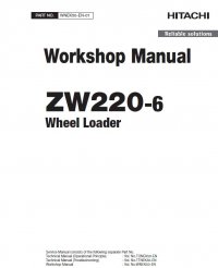 repair manual Hitachi Wheel Loader ZW220-6 Workshop Manual PDF