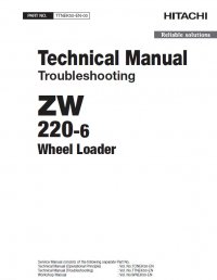 repair manual Hitachi Wheel Loader ZW220-6 Troubleshooting Technical Manual PDF