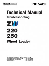 repair manual Hitachi Wheel Loader ZW220, ZW250 Troubleshooting Technical Manual PDF