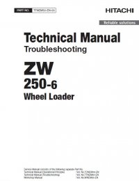 repair manual Hitachi Wheel Loader ZW250-6 Troubleshooting Technical Manual PDF