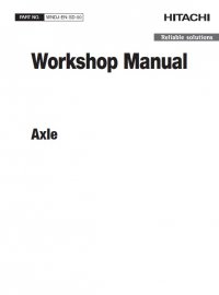 repair manual Hitachi Axle Workshop Manual PDF