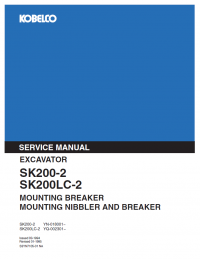 repair manual Kobelco SK200-2 & SK200LC-2 Excavators Service Manual PDF