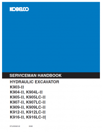 repair manual Kobelco K903-II - K916LC-II Hydraulic Excavator Serviceman Handbook PDF