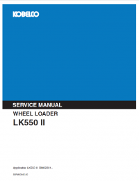 repair manual Kobelco LK550 II Wheel Loader Service Manual PDF