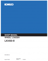 repair manual Kobelco LK450-II Wheel Loader Shop Manual PDF