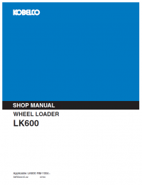 repair manual Kobelco LK600 Wheel Loader PDF Shop Manual