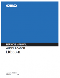 repair manual Kobelco LK650-II Wheel Loader PDF Service Manual