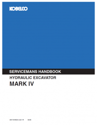 repair manual Kobelco MARK IV Excavator Servicemans Handbook PDF