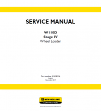 repair manual New Holland W110D Stage IV Wheel Loader PDF Manuals
