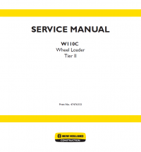 repair manual New Holland Wheel Loader W110C Tier II PDF Service Manual