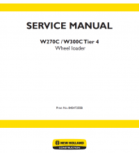 repair manual New Holland W270C and W300C Tier 4 Wheel Loaders PDF Manuals