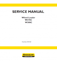 repair manual New Holland Wheel Loaders W270C, W300C Service Manual PDF