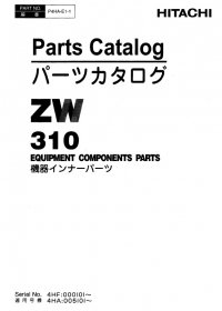 spare parts catalog Hitachi Wheel Loader ZW310 Equipment Components Parts Catalog PDF