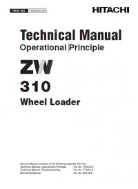 repair manual Hitachi Wheel Loader ZW310 Operational Principle Technical Manual PDF