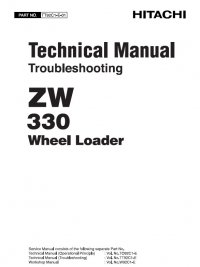 repair manual Hitachi Wheel Loader ZW330 Troubleshooting Technical Manual PDF