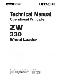 repair manual Hitachi Wheel Loader ZW330 Operational Principle Technical Manual PDF