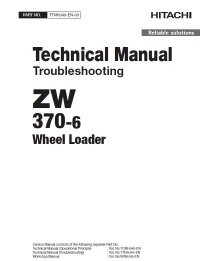repair manual Hitachi Wheel Loader ZW370-6 Troubleshooting Technical Manual PDF