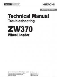 repair manual Hitachi Wheel Loader ZW370 Troubleshooting Technical Manual PDF