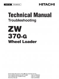 repair manual Hitachi Wheel Loader ZW370-G Troubleshooting Technical Manual PDF