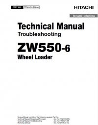 repair manual Hitachi Wheel Loader ZW550-6 Troubleshooting Technical Manual PDF