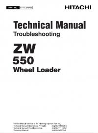 repair manual Hitachi Wheel Loader ZW550 Troubleshooting Technical Manual PDF