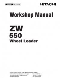 repair manual Hitachi Wheel Loader ZW550 Workshop Manual PDF