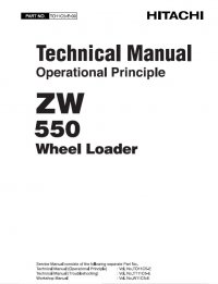 repair manual Hitachi Wheel Loader ZW550 Operational Principle Technical Manual PDF