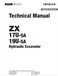repair manual Hitachi Hydraulic Excavator ZX17U-5A, ZX19U-5A Technical Manual PDF