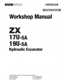repair manual Hitachi Hydraulic Excavator ZX17U-5A, ZX19U-5A Workshop Manual PDF