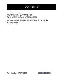 repair manual Kubota B2410/B2710/B2910/B7800HSD Tractor PDF Workshop Manual