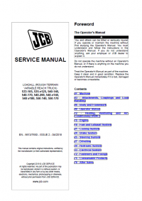 repair manual JCB Loadall 533, 535, 540, 550 Service Manual PDF