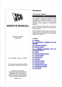 repair manual JCB Backhoe Loader 1CX, 1CXT Service Manual PDF