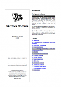 repair manual JCB Backhoe Loader 3CXG Service Manual PDF
