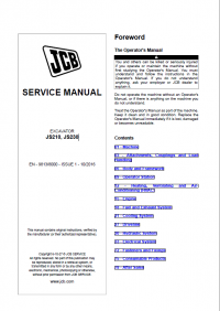 repair manual JCB Excavator JS210, JS230 Service Manual PDF