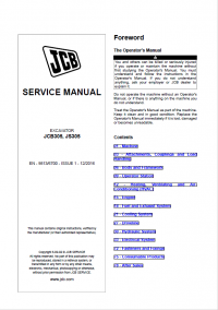repair manual JCB Excavator JCB305, JS305 Service Manual PDF