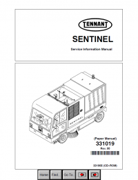 repair manual Tennant SENTINEL PDF Service Information Manual