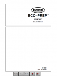 repair manual Tennant ECO-PREP Compact PDF Service Manual