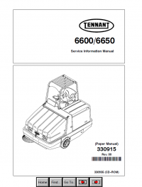repair manual Tennant 6600/6650 Service Information Manual PDF